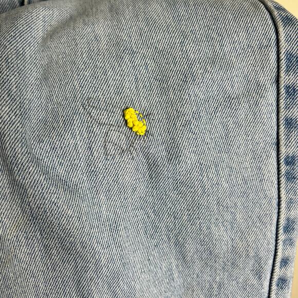 Vtg Levi's 560 Jeans 29x32 Loose Fit Tapered Celestial Hand Painted Artsy Sun - Picture 6 of 13